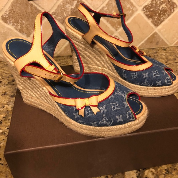 COPY - COPY - Louis Vuitton denim wedge - Picture 3 of 8